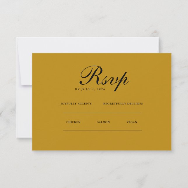 Minimalist Elegant | RSVP & QR Website Card (Front)