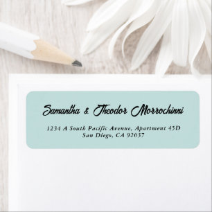 Minimalist Elegant Sage Green Return Address Label