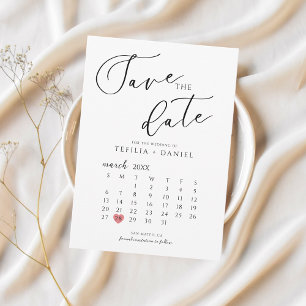 Minimalist Elegant Save The Date Calendar Invitation
