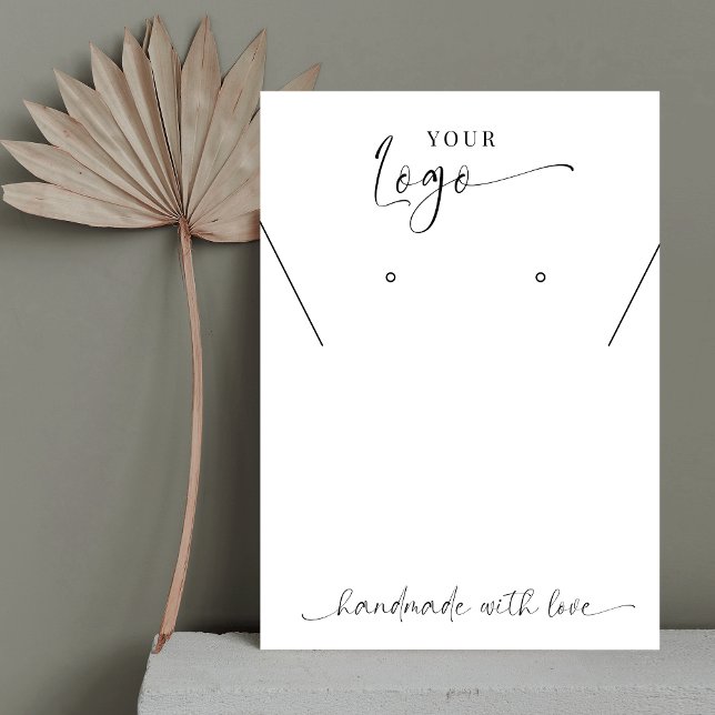 Minimalist Elegant Script Logo Jewelry Display Business Card (Creator Uploaded)