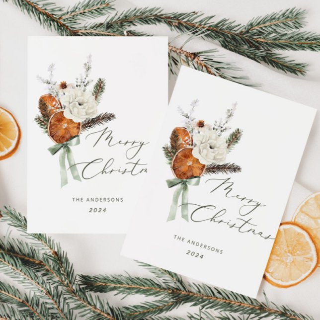 Minimalist Elegant script Merry Christmas card (Creator Uploaded)