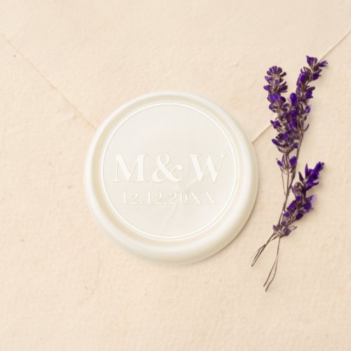 Minimalist Elegant Script Simple Monogram  Wax Seal Sticker