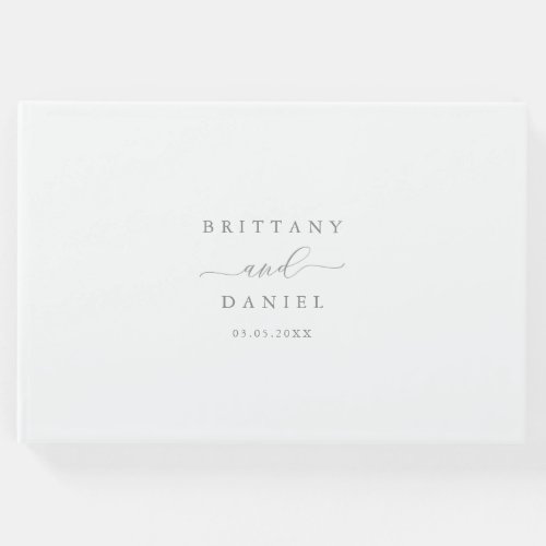 Minimalist Elegant Script Wedding Guest Book