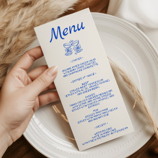 Minimalist Elegant Script Wedding Menu