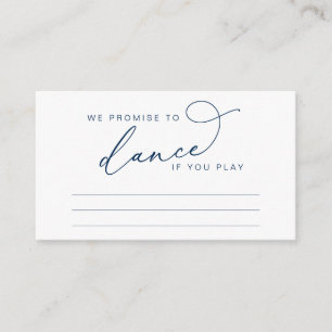 Minimalist Elegant Script Wedding Song Request Enclosure Card