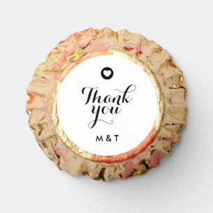 Minimalist Elegant Script Wedding Thank You Reese's Peanut Butter Cups