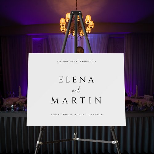 Minimalist  Elegant Script Wedding Welcome Sign