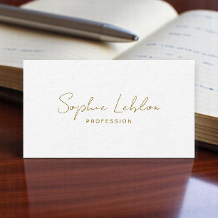 Minimalist Elegant Signature Simple Plain Business Card