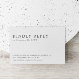 Minimalist Elegant Simple & Clean Online RSVP Card