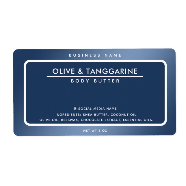 Minimalist elegant simple modern luxury  product label (Front)