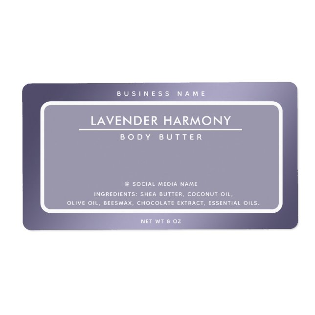 Minimalist elegant simple modern luxury  product label (Front)