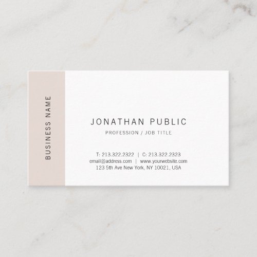 Minimalist Elegant Simple Modern Trendy Plain Business Card