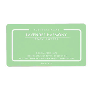 Minimalist elegant simple modern wraparound  label