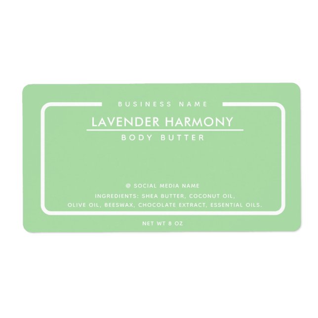 Minimalist elegant simple modern wraparound  label (Front)