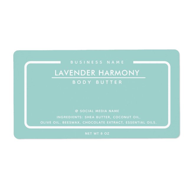 Minimalist elegant simple modern wraparound  label (Front)