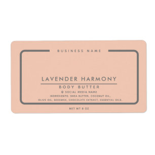 Minimalist elegant simple modern wraparound label