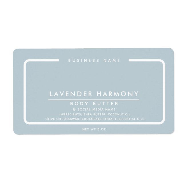 Minimalist elegant simple modern wraparound  label (Front)