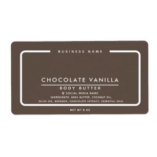 Minimalist elegant simple modern wraparound label