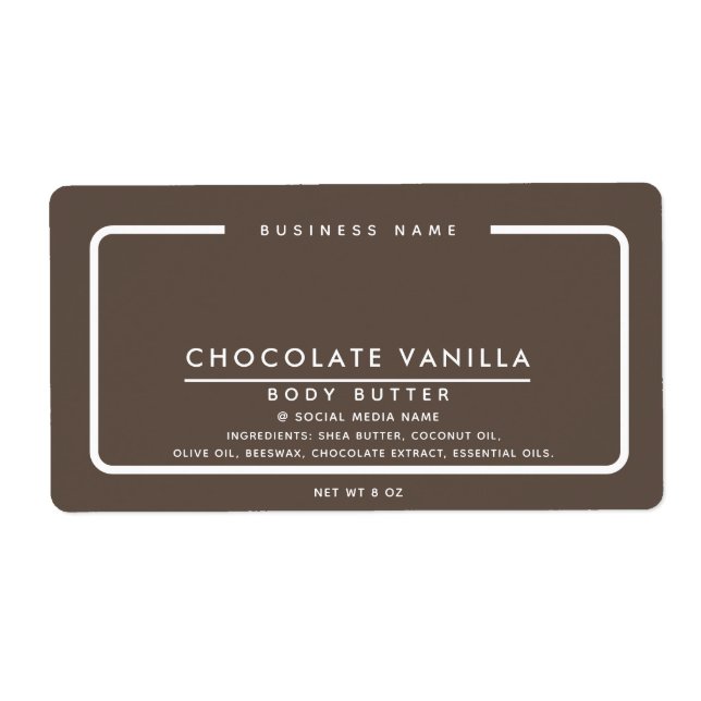 Minimalist elegant simple modern wraparound  label (Front)