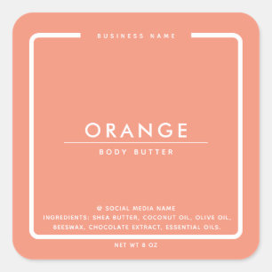 Minimalist elegant simple modern wraparound square sticker