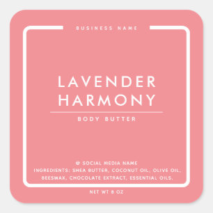 Minimalist elegant simple modern wraparound square sticker