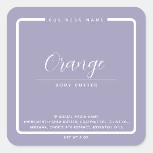 Minimalist elegant simple modern wraparound square sticker