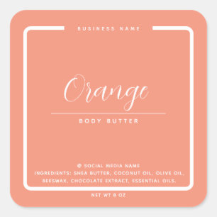 Minimalist elegant simple modern wraparound square sticker