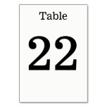 [ Thumbnail: Minimalist, Elegant, Simple, Plain Black & White Table Number ]