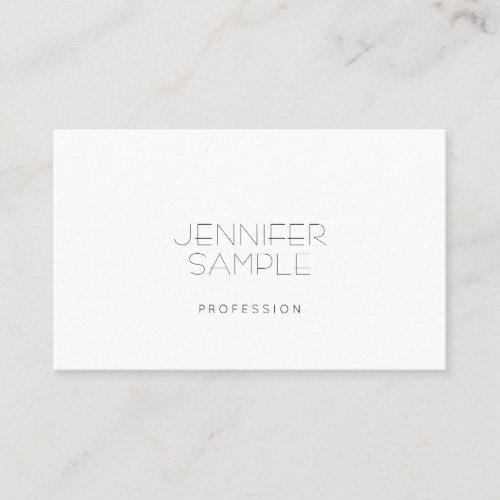 Minimalist Elegant Simple Plain Professional Business Card