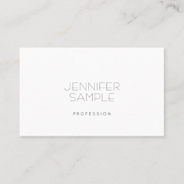 Minimalist Elegant Simple Plain Professional Business Card (Front)