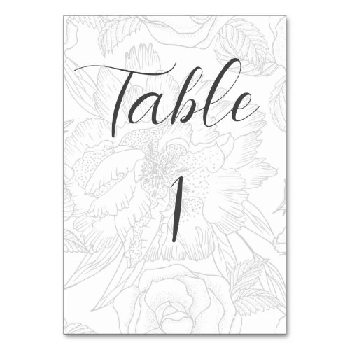 Minimalist elegant Table number sitting shart Table Number