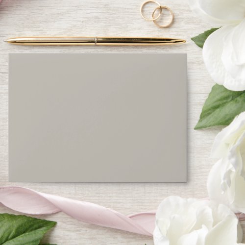 Minimalist Elegant Taupe Gray Wedding Matching Envelope