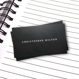 Minimalist Elegant Texture Black&amp;White Consultant Business Card