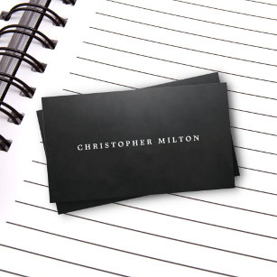 Minimalist Elegant Texture Black&White Consultant Business Card