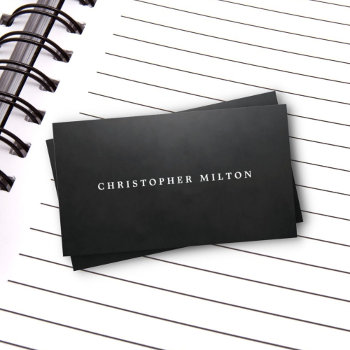 Minimalist Elegant Texture Black&white Consultant Business Card by pro_business_card at Zazzle