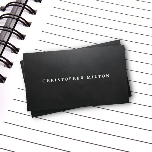Minimalist Elegant Texture BlackWhite Consultant Business Card
