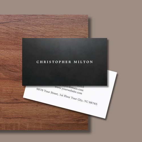 Minimalist Elegant Texture Black&White Consultant Business Card