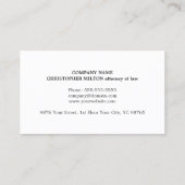 Minimalist Elegant Texture Black&White Consultant Business Card (Back)