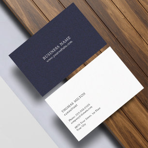 Minimalist Elegant Texture Blue Consultant Business Card
