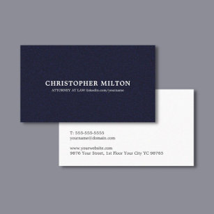 Minimalist Elegant Texture Blue Consultant Business Card