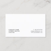 Minimalist Elegant Texture Grey Consultant Business Card (Back)
