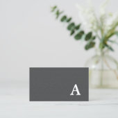 Minimalist Elegant Texture Grey Consultant Business Card (Standing Front)