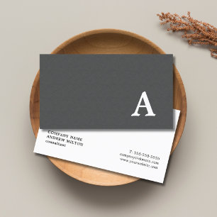 Minimalist Elegant Texture Grey Consultant Business Card