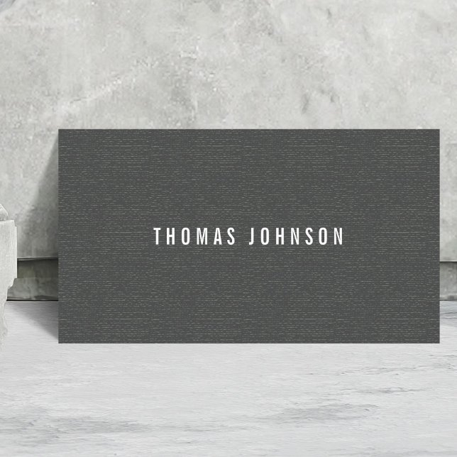 Minimalist  Elegant Texture Grey White Consultant Business Card (Creator Uploaded)