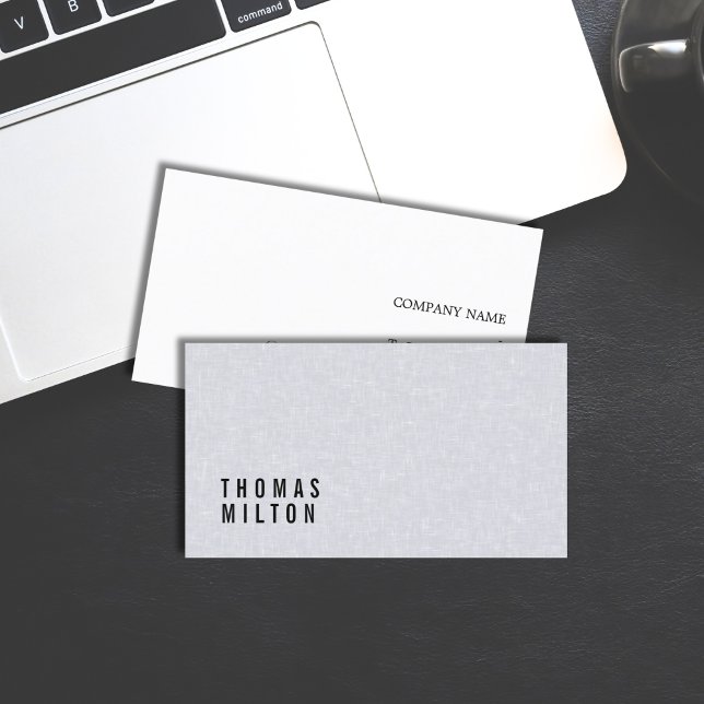 Minimalist Elegant Texture Light Grey Consultant  Business Card (Creator Uploaded)