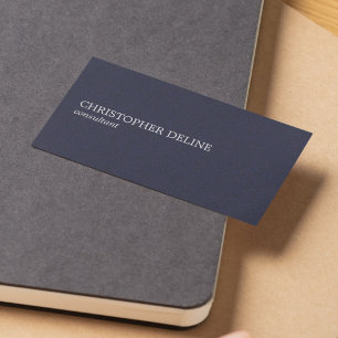 Minimalist Elegant Textured Blue Consultant Business Card