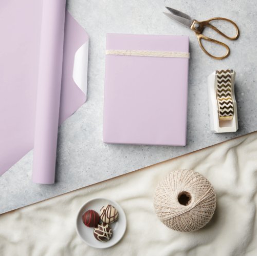 Minimalist Elegant Thistle Pale Purple Plain Solid Wrapping Paper