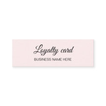 Minimalist elegant trendy pink loyalty card