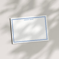 Minimalist Elegant Two Border Navy Blue