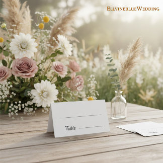 Minimalist Elegant Typography | Fill-In Wedding Place Card